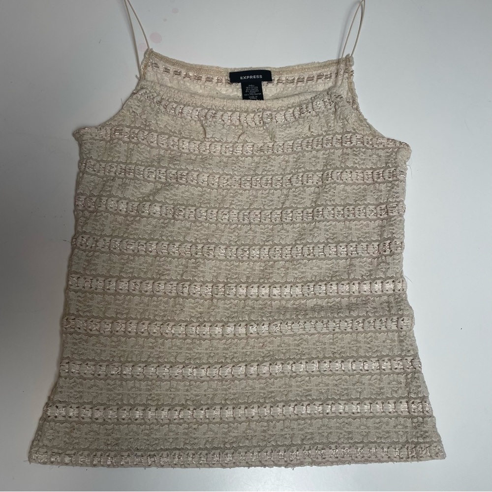 Express cream lace cami